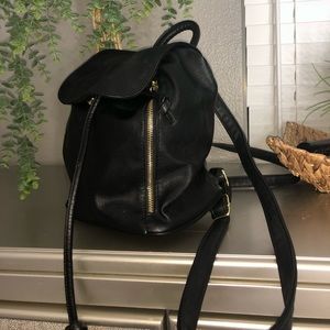 Black mini backpack